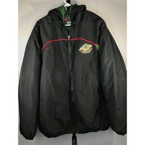 Vintage Hockey NHL All Star Game Minnesota Jacket Mens 2XL Green Puffer Lined